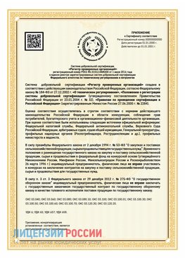 Приложение к сертификату для ИП Армянск Сертификат СТО 03.080.02033720.1-2020